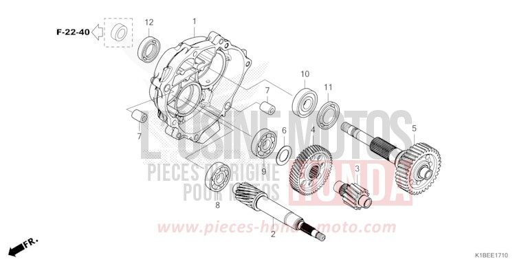 TRANSMISSION for Forza 350 MAT ROBUST GRAY METALLIC (NHC74) from 2023